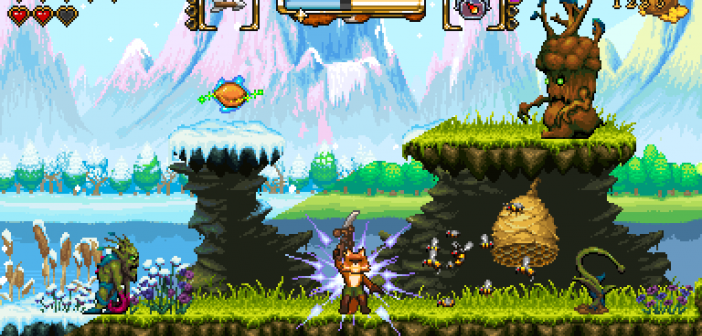 FOX n FORESTS – Test (Switch) Rick kann in jedem Level beliebig zwischen zwei Jahreszeiten wechseln.